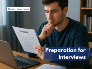 Young professional preparing for an Internship interview